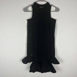 MICHAEL LO SORDO Legion Cold-shoulder Ruffled Stretch-Knit Mini Dress AU…